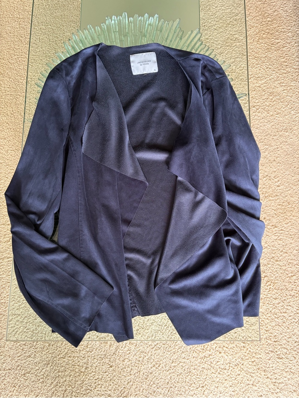💜 Jacqueline de Yong Navy Faux Suede Jacket